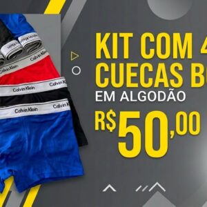KIT 4 Cuecas Box Algodão